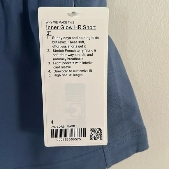 Lululemon Inner Glow Short - Oasis Blue - 4